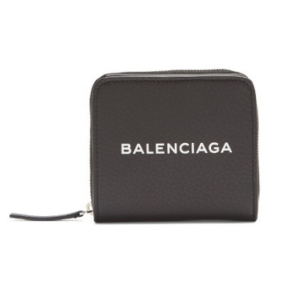 BALENCIAGA 男女OK 上質レザーのブラック折りたたみ財布 バレンシアガスーパーコピー