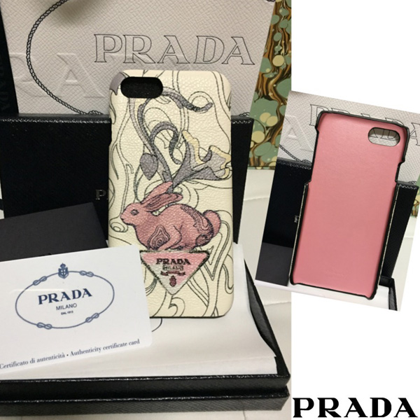 ウサギが プラダ iPhone6 iPhone7 iPhone8 スマホケース ラビット PRADA ラビットプリント 用ケース スーパーコピー