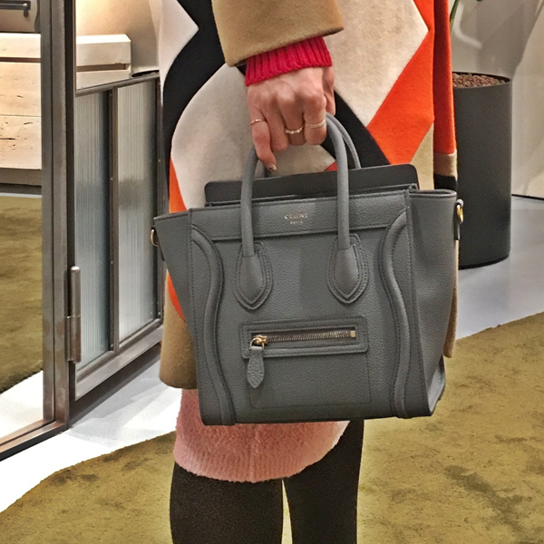 CELINE ハンドバッグ2018SS最新作 168243AQL 10KLラゲージナノ ライトグレーKOHL セリーヌコピー