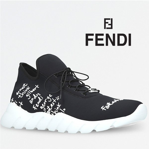 FENDIフェンディ Fendi Cult テキスタイルスニーカー ブラック フェンディ スニーカー コピー