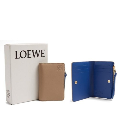 LOEWE バイカラー レザー カードホルダー サンドベージュ ロエベ 財布コピー