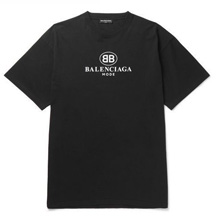 バレンシアガ tシャツ 偽物 ロゴプリント Tシャツ クルーネック 半袖 ロゴプリントのTシャツ...