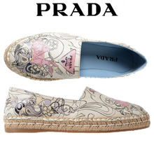 プラダ ラビット PRADA ラビットプリント エスパドリーユ スーパーコピー