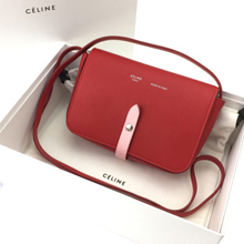 CELINE ショルダーバッグ ポシェット ベルト装飾 赤レッド 109503AI5.38BJストラップ付ポシェット セリーヌコピー