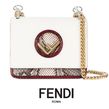 FENDI 新作 キャナイ エフ ホワイト ショルダーバッグ 8BT286A1KOフェンディコピ...