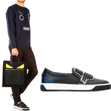 FENDI スニーカー FE1072 KARLITO STUDDED SLIP-ON SNEAKERS フェンディ スニーカー コピー