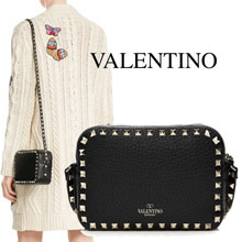 VALENTINO ロックスタッズ クロスボディ ショルダーバッグ ポシェット ヴァレンティノ ...