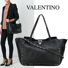 VALENTINO トートバッグ PW2B0970WSL0NOロックスタッズローリング ノワール...