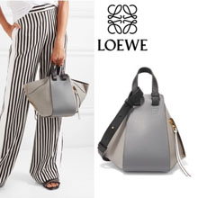 LOEWE Hammock カラーブロック textured レザー トート ハンドバッグ ロエベ トートバッグ コピー