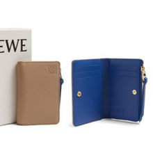 LOEWE バイカラー レザー カードホルダー サンドベージュ ロエベ 財布コピー