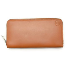 LOEWE ラウンドファスナー長財布　カーフレザー TAN 109N54.F13 ロエベ 財布コピー