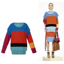 LOEWE Double Layer Sweater Rainbow セーター ロエベ服コピー