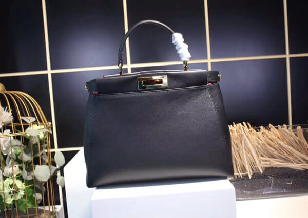 FENDI ピーカブー ハンドバッグ ブラック 8BN290 81P F0KUR フェンディコピー