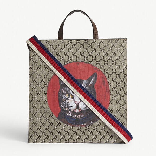 18SS GUCCI BESTIARY CAT GGsupreme グッチ トートバッグ コピー