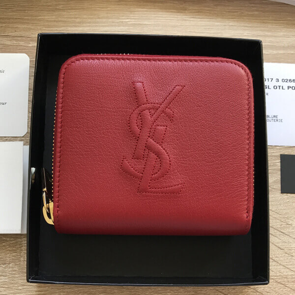 サンローラン 財布コピーアウトレット Saint Laurent 352906 CP20O 6416レッド折りたたみ財布