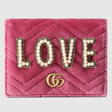 グッチ 財布 コピー GUCCI LOVE GGマーモントエンブロイダリー ベルベットウォレット