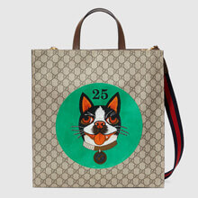 18SS【GUCCI】GGスプリーム ボスコ グッチ トートバッグ コピー ボストンテリア犬