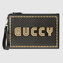 グッチ トート バッグ コピー Gucci GUCCY ポーチ プリント レザー ポーチMagnetismo