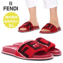 フェンディ サンダル  コピー FENDI レザー&シープレザーサンダル 8X6638