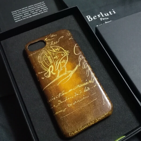 ベルルッティ スマホケース コピーBerluti iPhone8ケース ゴールドパティーヌ希少品