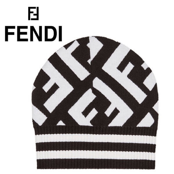 18AW 大注目!! フェンディ キャップ スーパーコピー FENDI 帽FF logo beanie