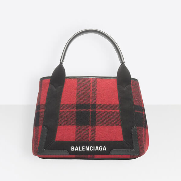 2019新作限定 BALENCIAGA バレンシアガ トートバッグ スーパーコピー ネイビー カバ S ウール チェック