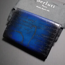 ベルルッティ財布 コピーBerluti IMBUIA ブルーパティーヌ カードケース