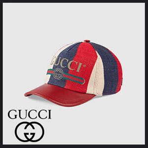 2018新作限定〔シルヴィ〕グッチスーパーコピー プリント ベースボールハット GUCCI 