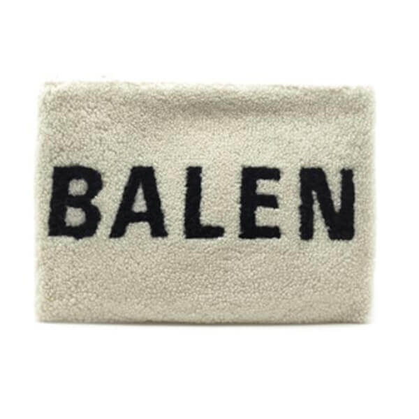 BALENCIAGA バレンシアガ SHEARLING POCHETTE クラッチバッグ ホワイト/ブラック