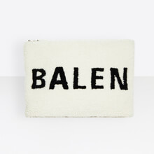 BALENCIAGA バレンシアガ SHEARLING POCHETTE クラッチバッグ ホワイ...