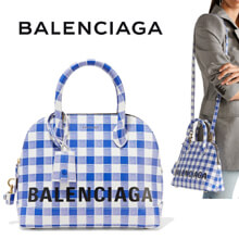 BALENCIAGA バレンシアガ チェック柄 ILLE S BLANCロゴ チェック