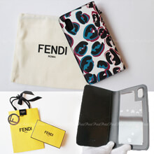 フェンディiPhoneXS ケース コピー FENDI レオパード柄FFマーク 手帳型iPhon...