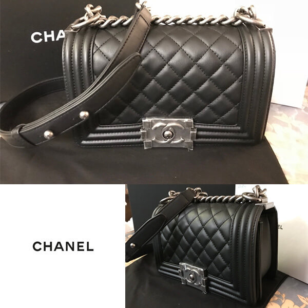 CHANEL 絶対欲しい ボーイシャネルコピー Small 黒xシルバー 斜め掛け BOY CHANEL