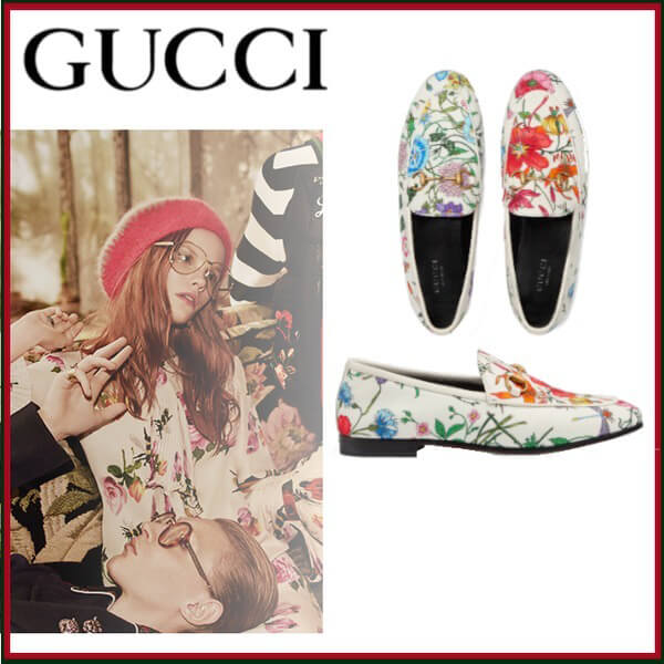 グッチ フローラ キャンバス ローファー GUCCI モカシン