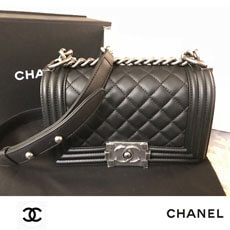 CHANEL 絶対欲しい ボーイシャネルコピー Small 黒xシルバー 斜め掛け BOY CHANEL