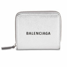 バレンシアガ コピー BALENCIAGA Everyday zip wallet 人気のシルバ...