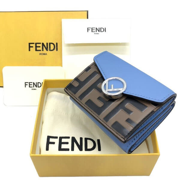 フェンディコピー 三つ折りミニ財布 F is Fendi 8M0395 A659 F15S2