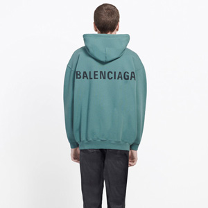 バレンシアガ パーカー コピー BALENCIAGA バックロゴ入り フーディ