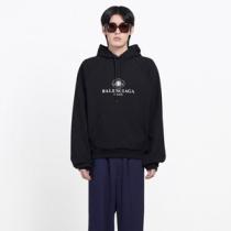 バレンシアガ パーカー コピー BALENCIAGA BB MODE フーディ UNISEX プリント ブラッシュドフリース BBパーカー