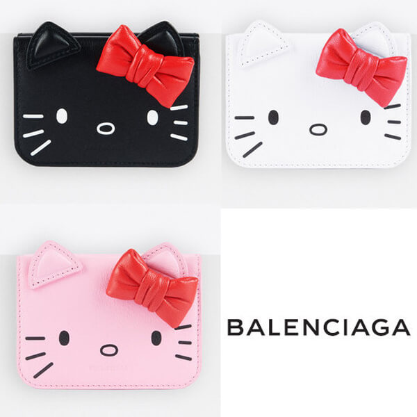 2020春夏コレクション【新作】BALENCIAGA×HELLO KITTY バレンシアガ財布偽物 ハローキティモチーフ ミニウォレット【限定品】6190171CBQ35616