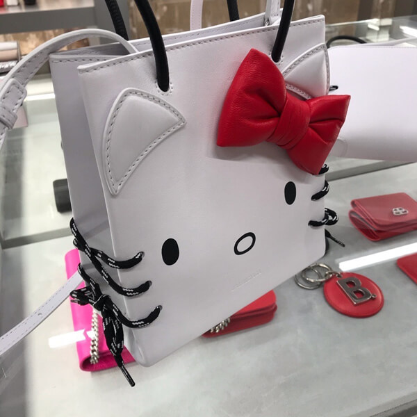 2020年人気新作超限定 バレンシアガコピー【BALENCIAGA&Hello Kittyコラボ】Shopping Tote XXS