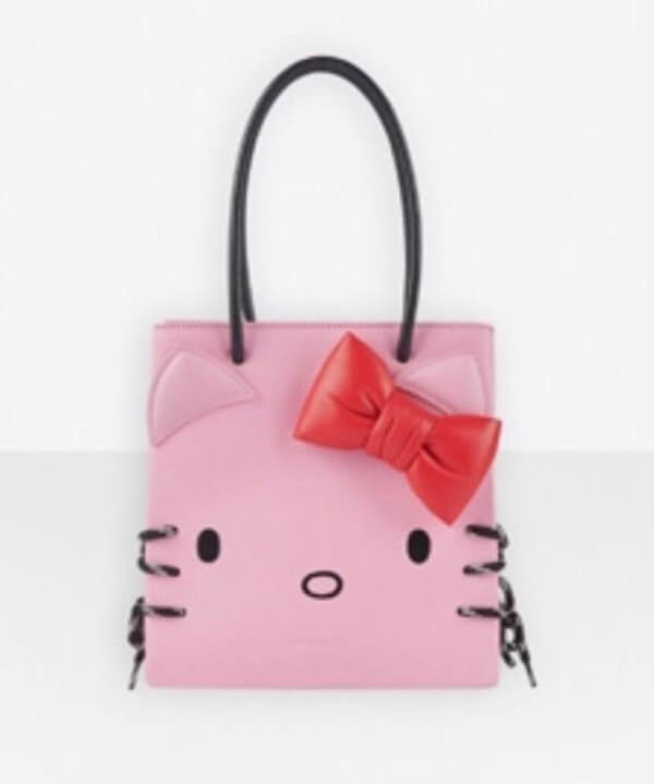 2020超限定 バレンシアガ偽物【BALENCIAGA&Hello Kittyコラボ】Shopping Tote XXS pink