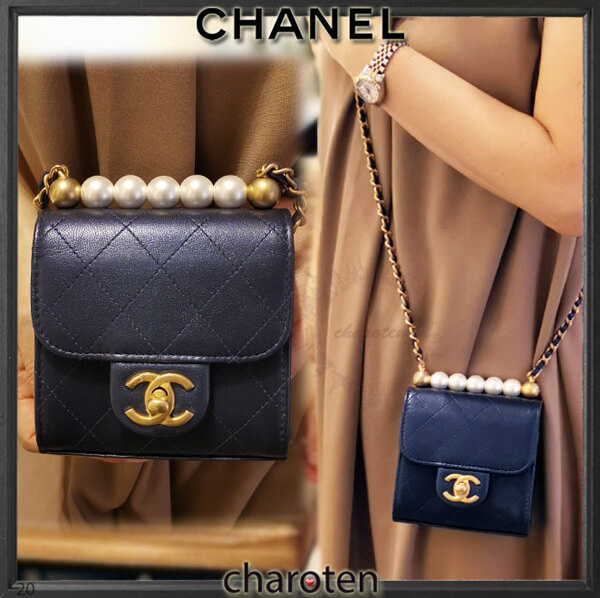 2020最新で争奪戦 パールが超エレ女 最新作 CHANEL シャネル偽物 チェーンクラッチ