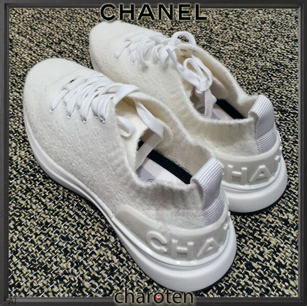 2020日本未発売新作 CHANEL シャネルコピー 柔らかニット素材 最新で争奪戦 スニーカー