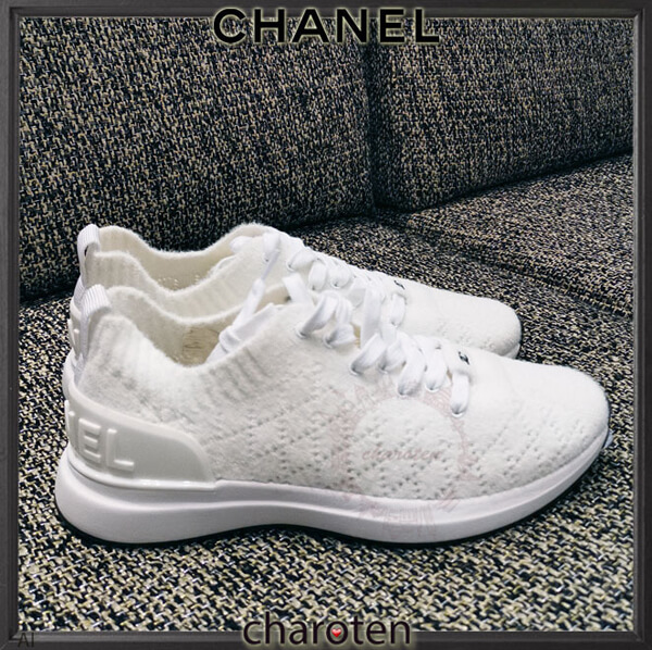 2020日本未発売新作 CHANEL シャネルコピー 柔らかニット素材 最新で争奪戦 スニーカー