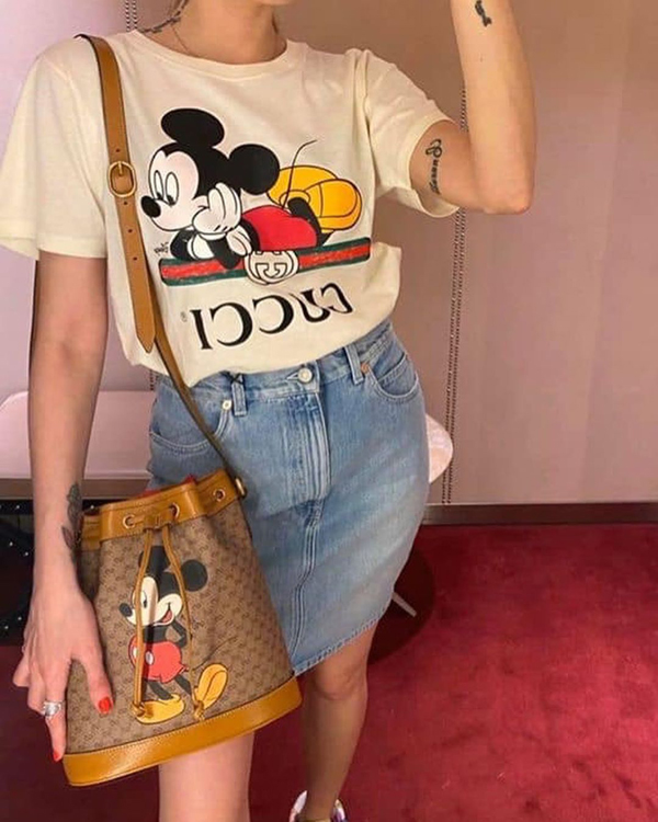 【2020年春夏新作】DISNEY x GUCCI ディズニー x グッチ偽物 スモール バケットバッグ