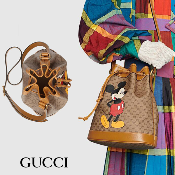 【2020年春夏新作】DISNEY x GUCCI ディズニー x グッチ偽物 スモール バケットバッグ