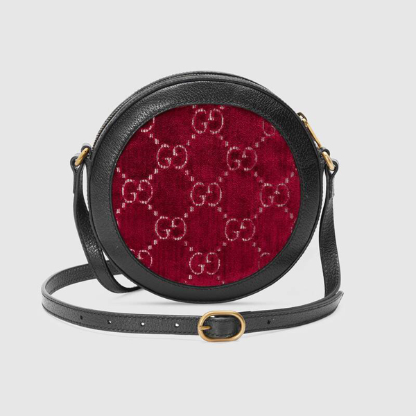 2020日本未発売新作 グッチ偽物 GUCCI GGベルベットラウンド ショルダーバッグ 574978 9TIKT 6464