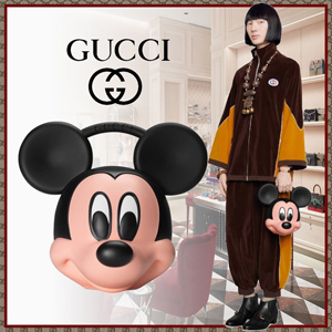 2020日本未発売新作★GUCCI★グッチコピー ミッキーマウス GUCCIロゴトップハンドルバッグ