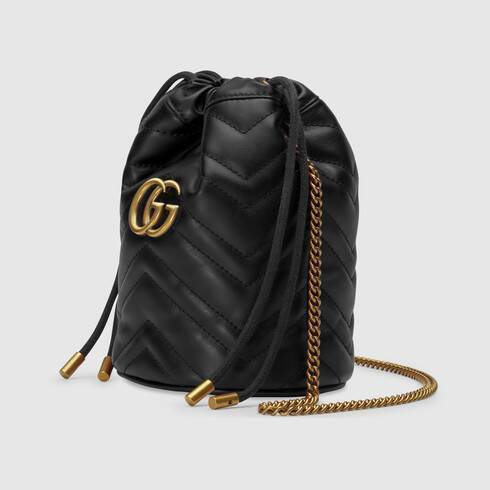 2020新作限定人気 グッチ偽物〔GUCCI GGマーモント〕ミニ バケットバッグ